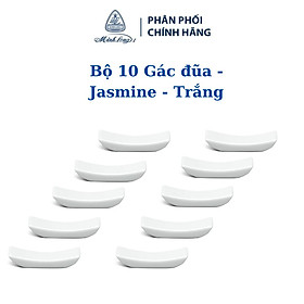 Bộ 10 Gác đũa Jasmine Trắng - Gốm sứ cao cấp Minh Long I