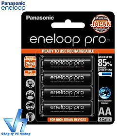 Pin Sạc AA Eneloop Pro 2550 mah Made In Japan - Hàng Chính Hãng ( Panasonic Việt Nam nhập khẩu và Phân Phối)