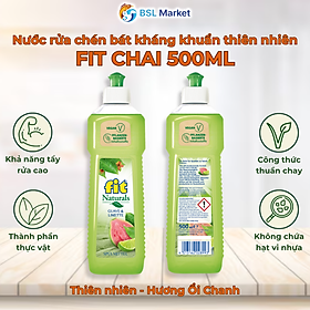 Nước Rửa Chén Bát Thiên Nhiên Fit Hương Ổi Chanh Chai 500ml