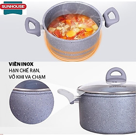Mua NỒI VÂN ĐÁ ĐÁY TỪ SUNHOUSE 20cm SHG2020MMC