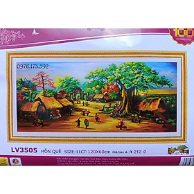 Mua Tranh thêu chữ thập Hồn quê LV3505-120x60cm
