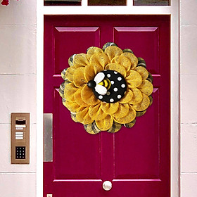 Bee Flower Wreath Garland Summer Front Door Hanging Pendant Home Decoration