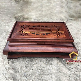 Mua Khay trà gỗ cẩm lai kích thước 47x37x16 cm