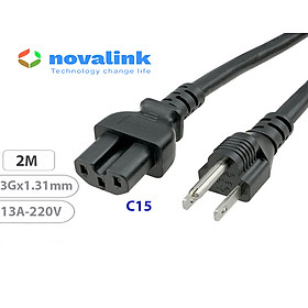 Mua Dây nguồn C15 dài 2m Novalink NV-53002A | Dây nguồn 3 chấu cho UPS  PDU  server..13A-220/250V. Hàng chính hãng