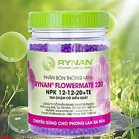 Phân tan chậm rynan 12-12-20+TE (150gr)  dành cho lan ra hoa