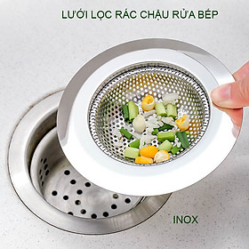 Khay lưới lọc rác chậu bếp bằng inox không gỉ