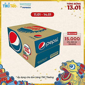 Thùng 24 Chai Nước Ngọt Có Gas Pepsi (330ml/ Chai)