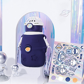 Mua (tăng dán hoạt hình ) Bình giữ nhiệt SPACE BEAR inox 316 CÓ  dây đeo họa tiêt  loại tốt  - bình giữ nhiệt trẻ em -  bình nước giữ nhiệt - binh giư nhiet inox - ly giu nhiet inox - bình uống nước thép không rỉ - ly uống nước
