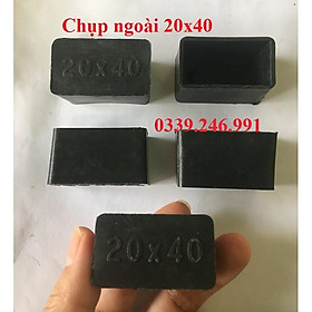 Mua Bộ 10 chiếc  kích thước 20x40_bịt ngoài chụp cao su bịt chân bàn ghế  hộp sắt  thép  inox  ủng nhựa bịt chân ghế