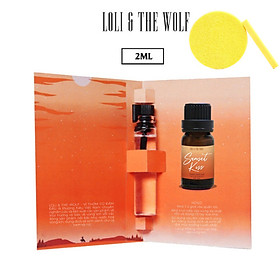 Nước hoa vùng kín nữ - Sunset Kiss Eau De Parfum - chai 2ml - LOLI & THE WOLF, Tặng Kèm Mút Rửa Mặt