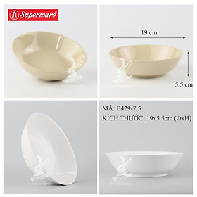 Tô lớn ăn mì bún phở đựng canh nhựa melamine Thái Lan nhiều màu nhiều size