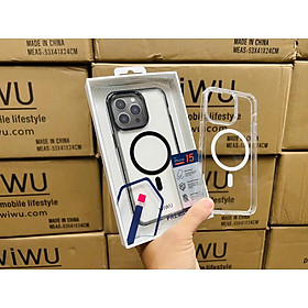 Ốp lưng chống sốc viền màu camera cho iPhone 15 Pro Max / 15 Pro / 15 Plus / iP 15 hiệu WIWU Jelly - Thiết kế cá tính, lưng PC chống ố vàng - Hàng nhập khẩu