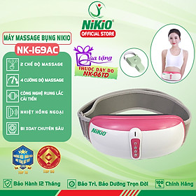 Đai (Máy) Massage Bụng Nikio NK-169AC - Công Nghệ Rung Lắc Kết Hợp Bi Độ Xoay 360 Dây Ấn Thế Hệ Mới, Mát Xa Thư Giãn, Làm Săn Chắc Cơ Bụng Nhanh - Vỏ Nhựa Bền Bĩ