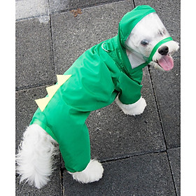 Dog Raincoat Pet Dog Raincoat Waterproof Dog Puppy Raincoat with Transparent Hat Brim Large Dog Medium Dog Rain Coat