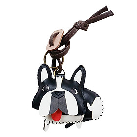 Móc Khóa Da Thú Nhồi Bông Chó Frenchie PT037