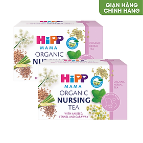 Combo 2 hộp Trà thảo mộc hữu cơ HiPP Mama dành cho mẹ cho con bú - giúp bồi bổ cơ thể, giải khát và lợi sữa