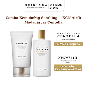 Combo 1sp Skin1004 Kem chống nắng Madagascar Centella Air-Fit SunCream Plus 50ml & 1sp Skin1004 Kem dưỡng Madagascar Centella Soothing Cream 75ml (IP04)