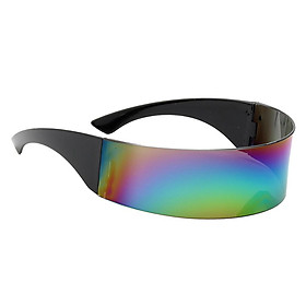 Women Mens Futuristic Visor Sunglasses Robotic Shield Shades Eyewear Gray