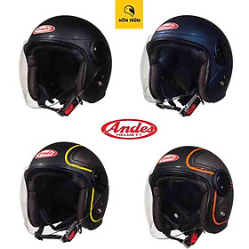 Nón bảo hiểm 34 ANDES 382H có kính chính hãng - XANH MỰC NHÁM