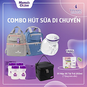 Hút Sữa Di Chuyển Mama’s Choice, Combo Thiết Kế Nhỏ Gọn, Hút Sữa Mọi Lúc Mọi Nơi, Bảo Quản Sữa Mẹ Lên Đến 14 Tiếng