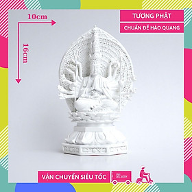 Mua Tượng Phật Thiên Thủ Thiên Nhãn Chuẩn Đề hào quang trắng ngà - Cao 16cm