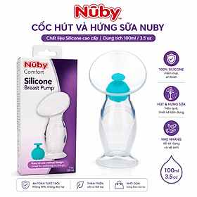 Cốc hút và hứng sữa Nuby chất liệu Silicone cao cấp, dung tích 100ml / 3.5 oz