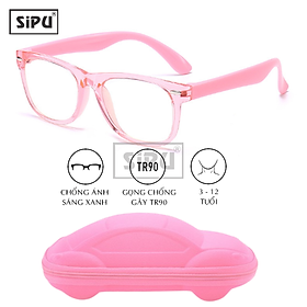 [Kèm Video] Mắt Kính Trẻ Em SiPU Chính Hãng MK07 Chống Ánh Sáng Xanh + Chống gãy - Bé Trai Bé Gái (Kèm Hộp Ô Tô)