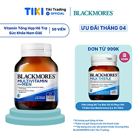 Vitamin Tổng Hợp Hỗ Trợ Sức Khỏe Nam Giới Blackmores Multivitamin For Men Lọ 50 Viên