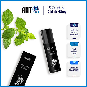 Chai Xịt Khử Mùi Giày Nano Xclean Nano Bạc 100ml AHT Corp Hương Bạc Hà - Khử Mùi, Diệt Khuẩn, Làm Sạch Giày Dép Hiệu Quả An Toàn