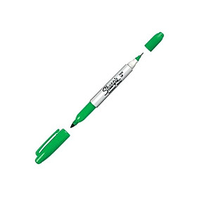 Bút Lông Dầu SHARPIE TWIN TIP 32204 - Xanh Lá