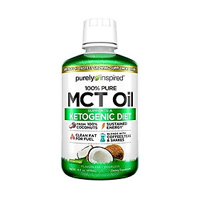 Purely Inspired 100% Pure MCT Oil, Sourced from Coconut, Supports Keto & Paleo Diets, Non-GMO, Gluten Free, Unflavored, 31 Servings (16 Fl Oz)