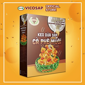 Kẹo Dừa Sáp Vị Cà Phê Muối Hộp 100g - Vicosap