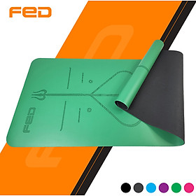 Thảm Yoga Định Tuyến Cao Cấp FED ( 68cm x 183cm x0.5cm )