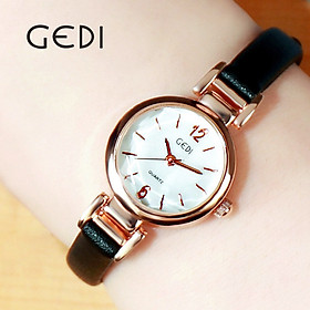 Đồng hồ nữ thời trang Hàn Quốc GEDI-301 dây da mặt nhỏ xinh - Hàng chính hãng