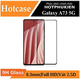 Miếng dán kính cường lực full màn hình 111D cho Samsung Galaxy A73 5G hiệu HOTCASE (siêu mỏng chỉ 0.3mm, độ trong tuyệt đối, bo cong bảo vệ viền, độ cứng 9H) - hàng nhập khẩu