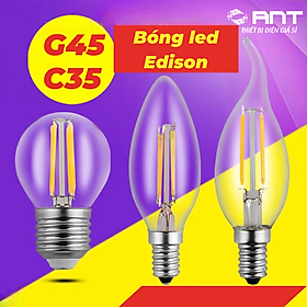 Bóng edison C35 quả nhót, led rau 4w đui e27/e14