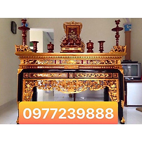 Mua bàn thờ son son thiếp vàng gỗ mít chân 14cm