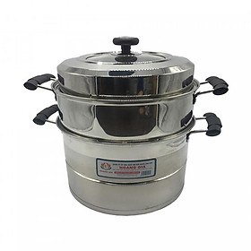 Mua Nồi hấp 2 tầng Hoàng Gia size 28cm - hấp xôi  rau  củ  quả  luộc gà (sử dụng bếp từ  bếp ga  hồng ngoại...)