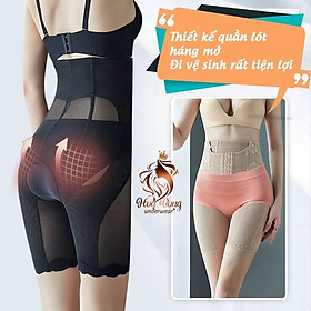 Quần gen bụng đùi móc cài siết bụng cạp cao, siết bụng và hông thon đùi