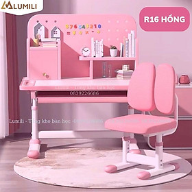 Mua Bàn học thông minh chống gù chống cận có giá để sách Lumili R20 mới  nâng hạ tay quay size lớn bàn cho bé mẫu mới 2022