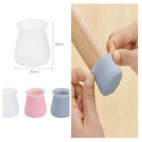 Mua COMBO 4 VỎ BỌC CHÂN BÀN GHẾ BẰNG SILICON DÀY CHỐNG XƯỚC SÀN  BỊT CHÂN BÀN GHẾ  (giao màu ngẫu nhiên)