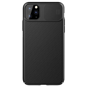 Đen - Ốp lưng chống sốc bảo vệ Camera cho iPhone 11 Pro Max (6.5 inch) hiệu Nillkin Camshield (chống sốc cực tốt, chất liệu cao cấp, có khung & nắp đậy bảo vệ Camera) - Hàng chính hãng