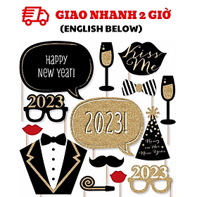 Bộ phụ kiện chụp hình Happy New Year 14 cái ptk29