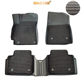 Thảm Lót Sàn 2 Lớp TPE Macsim Elantra 2023+ Chuẩn Form, Bền, Không Mùi (sd3 xám đen ct)