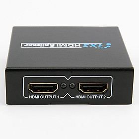 Bộ chia HDMI Switch 1 ra 2 Full HD 1080 đen - Hàng Chính Hãng