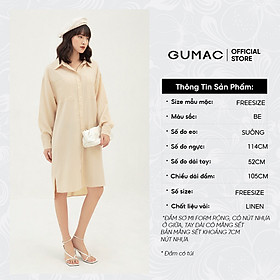 Đầm suông nữ thiết kế phối 2 túi GUMAC DB389