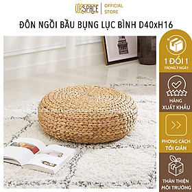 Ghế Đôn lục bình (bèo tây) đa năng UrSpace D40xH16/ Hyacinth Stool Natural Color For Your Living Room D40xH16