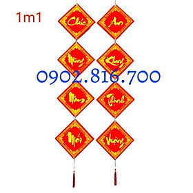 Mua Câu đối nhung đỏ-Liễng nhung đỏ - Dây treo nhung đỏ CHÚC MỪNG NĂM MỚI-AN KHANG THỊNH VƯỢNG-VẠN SỰ NHƯ Ý trang trí tết