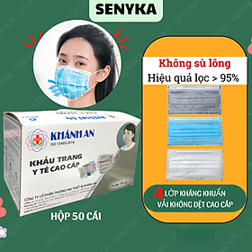 Khẩu trang y tế 4 lớp kháng khuẩn cao cấp Khánh An hộp 50 cái K02