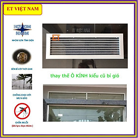 Mua Vỉ gió cửa đi 55x15cm (thay thế ô thoáng cửa bằng kính)  chất liệu nhôm  chống chuột-muỗi-côn trùng  loại lắp trong nhà